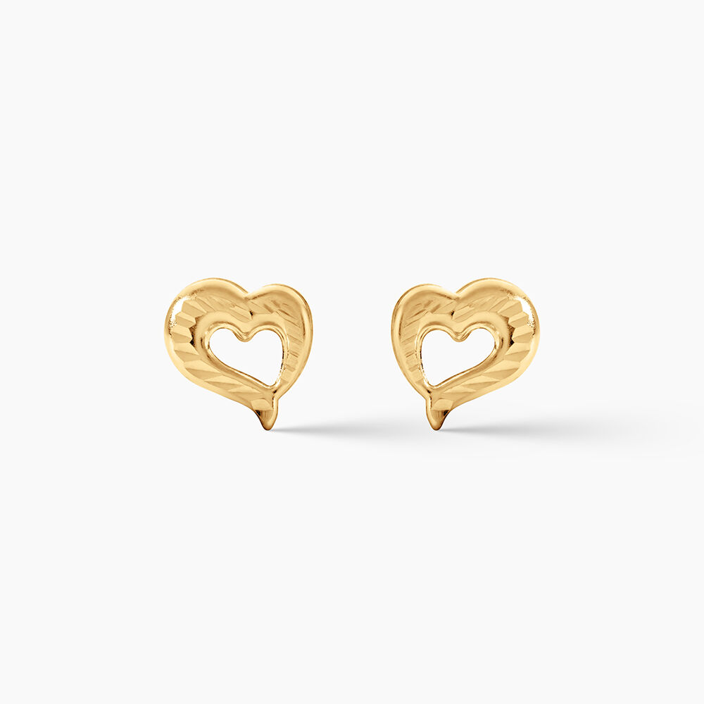 Boucles D'Oreilles Puces Anne-Maudae Coeurs Argent Dor&eacute; A L'Or 750/1000 - Puces Femme | Marc Orian
