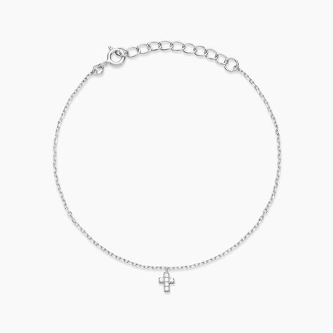 Bracelet Siem Argent Blanc Oxyde De Zirconium - Bracelets chaînes Femme | Marc Orian