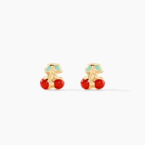 Boucles D'oreilles Puces Or Jaune Helicie Email - Puces Enfant | Marc Orian