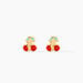 Boucles D'oreilles Puces Or Jaune Helicie Email - Puces Enfant | Marc Orian
