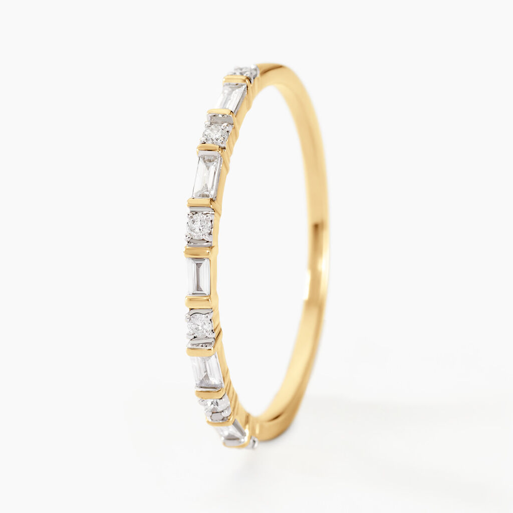 Alliance Ioan Or Jaune Diamant - Alliances avec pierres Femme | Marc Orian
