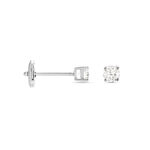 Boucles D'oreilles Puces Or Blanc  Diamants Synth&eacute;tique - Boucles d'oreilles mariage Femme | Marc Orian