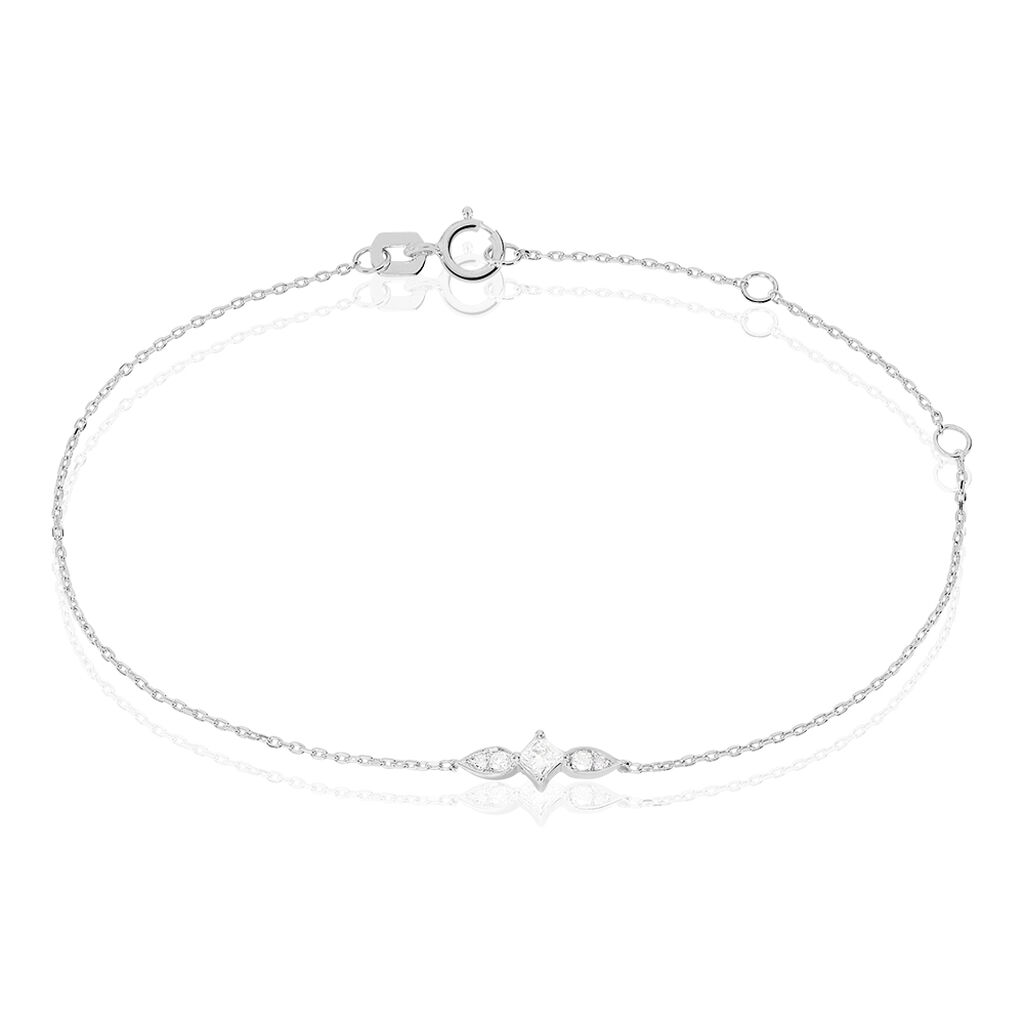 Bracelet Art Deco Or Blanc Diamant - Bracelets chaînes Femme | Marc Orian
