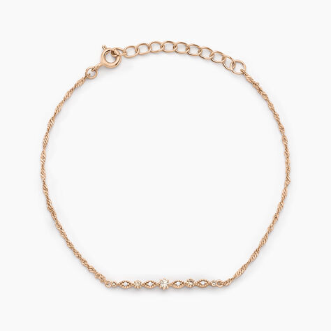 Bracelet Eugenie Argent Rose Oxyde De Zirconium - Bracelets chaînes Femme | Marc Orian