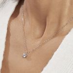 Collier Jaclyn Argent Blanc Oxyde De Zirconium - Colliers solitaires Femme | Marc Orian