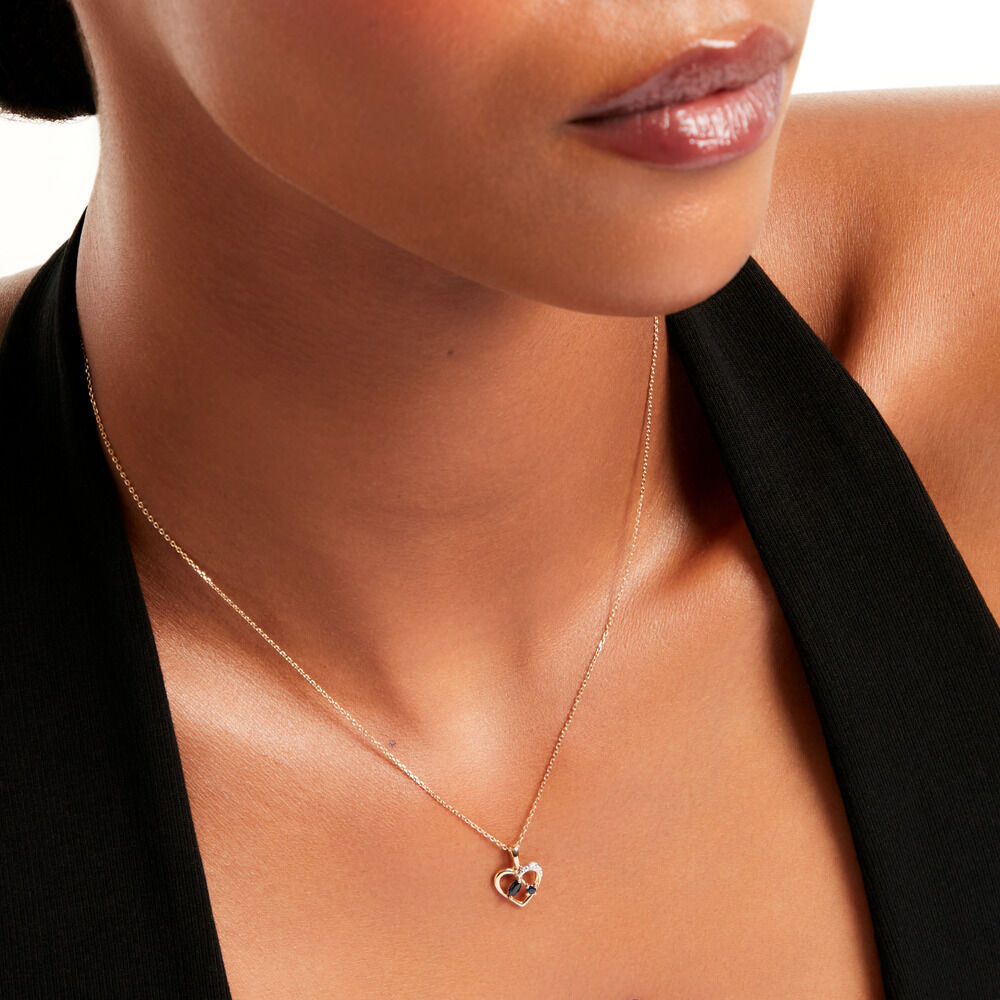Pendentif Hallam Or Jaune Saphir Diamant - Pendentifs Femme | Marc Orian