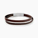 Bracelet Jourdan Cuir De Vache Marron - Bracelets cuir Homme | Marc Orian