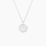 Pendentif Elio R Argent Blanc - Bijoux fantaisie Famille | Marc Orian