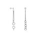 Boucles D'oreilles Pendantes Akira Argent Blanc - Pendantes Femme | Marc Orian