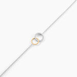 Bracelet Fei Or Jaune Argent Blanc Oxyde De Zirconium - Bracelets Anneaux Entrelaces Femme | Marc Orian