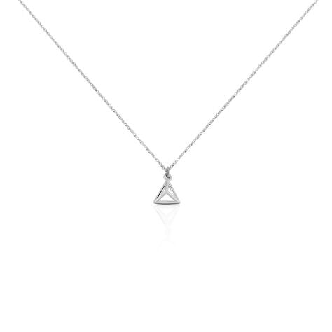 Boucles D'oreilles Puces Cubik Argent Blanc - Colliers fantaisie Femme | Marc Orian