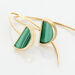 Boucles D'oreilles Pendantes Florica Or Jaune Malachite - Pendantes Femme | Marc Orian