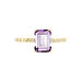 Bague Or Jaune Mone Amethyste Et Oxydes De Zirconium - Bagues pierres fines Femme | Marc Orian