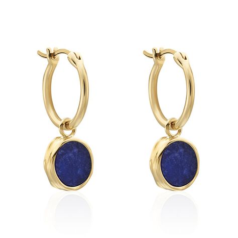 Créoles Plaqué Or Neassa Sodalite - Boucles d'oreilles Créoles Femme | Marc Orian