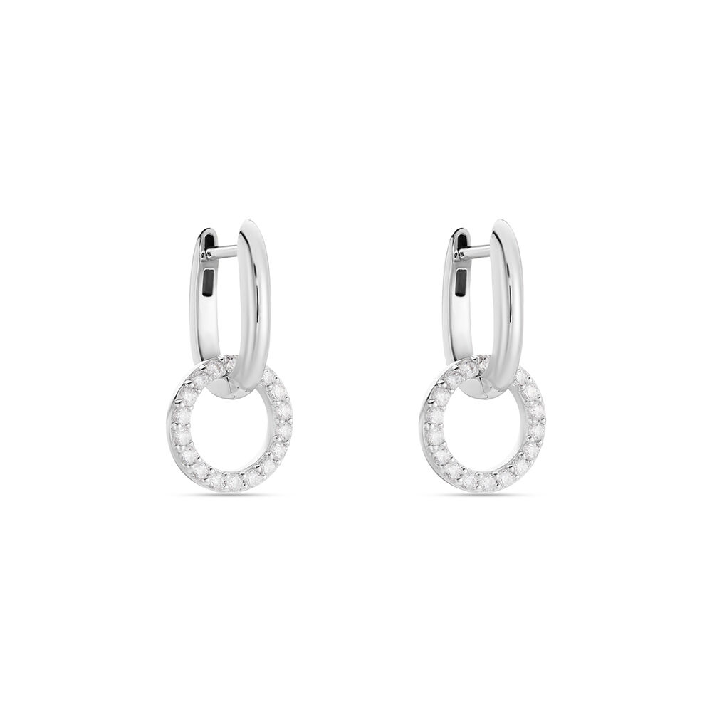 Créoles Riva Argent Blanc Oxyde De Zirconium - Créoles Femme | Marc Orian