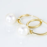 Cr&eacute;oles Inoussia Rondes Or Jaune Perle De Culture - Cr&eacute;oles  | Marc Orian