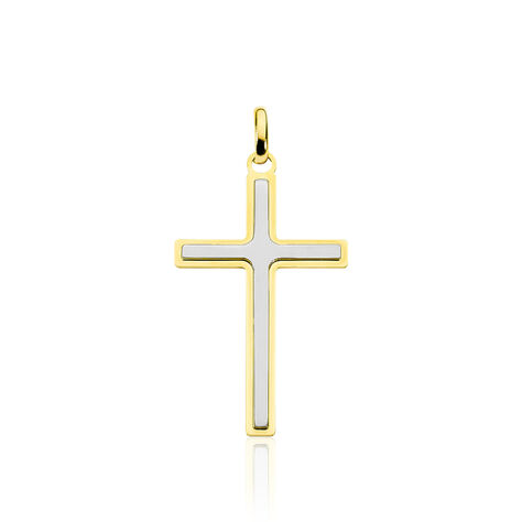 Pendentif Casey Croix Or Bicolore - Pendentifs Famille | Marc Orian