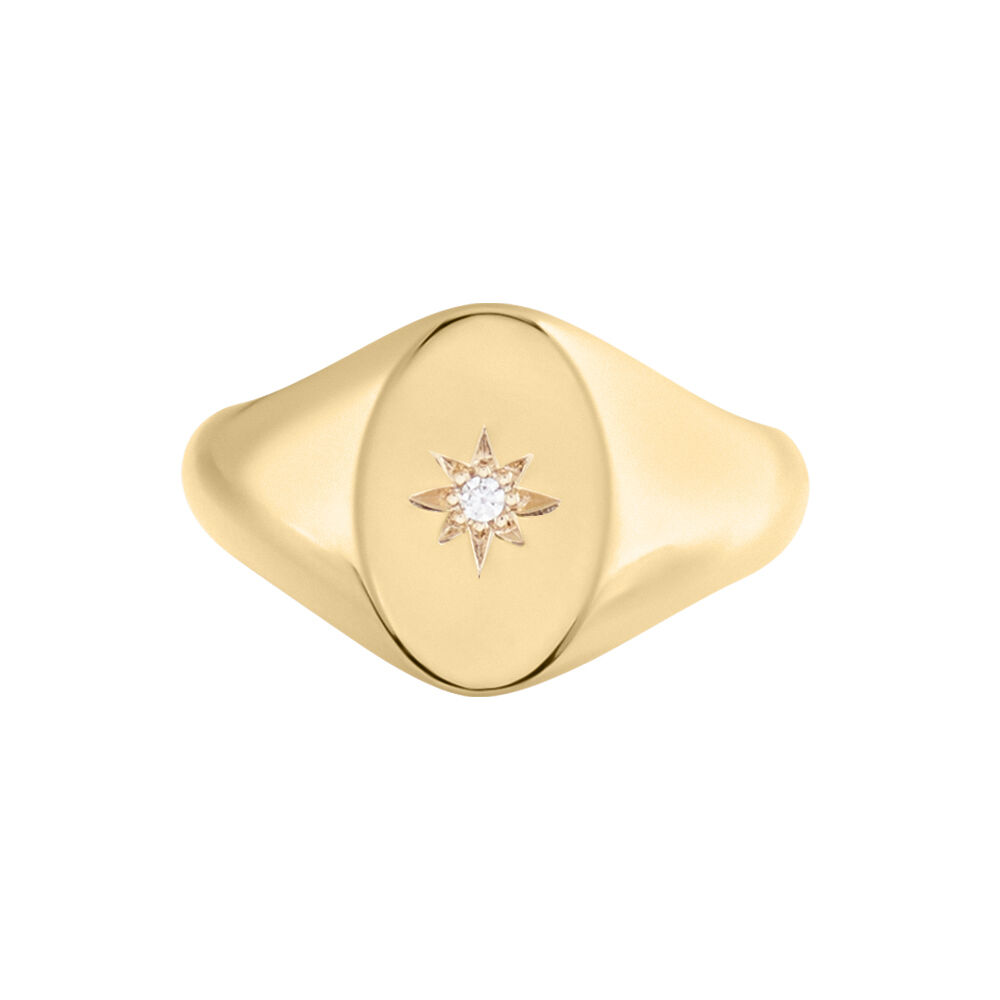 Chevalière Gwennen Plaqué Or Oxyde De Zirconium - Chevalières Femme | Marc Orian