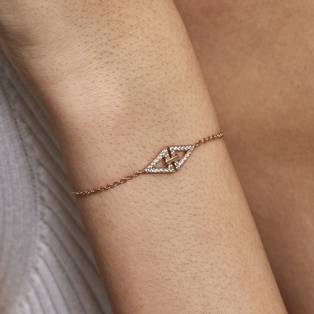 Bracelet Izia Plaqué Or Jaune Oxydes De Zirconium - Bracelets chaînes Femme | Marc Orian
