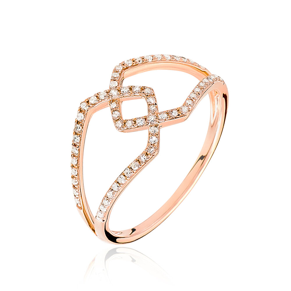 Bague Lisa Or Rose Diamant - Bagues pierres précieuses Femme | Marc Orian