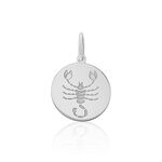 Pendentif Zodiaque Rond Argent Blanc - Bijoux personnalis&eacute;s Famille | Marc Orian