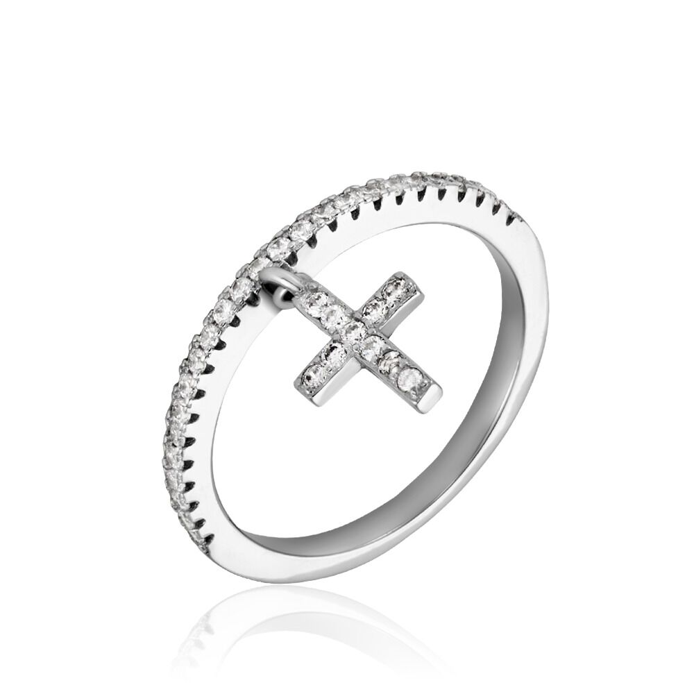 Bague Gorane Argent Blanc Oxyde De Zirconium - Bagues breloque Femme | Marc Orian