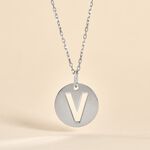 Pendentif Elio V Argent Blanc - Bijoux fantaisie Famille | Marc Orian