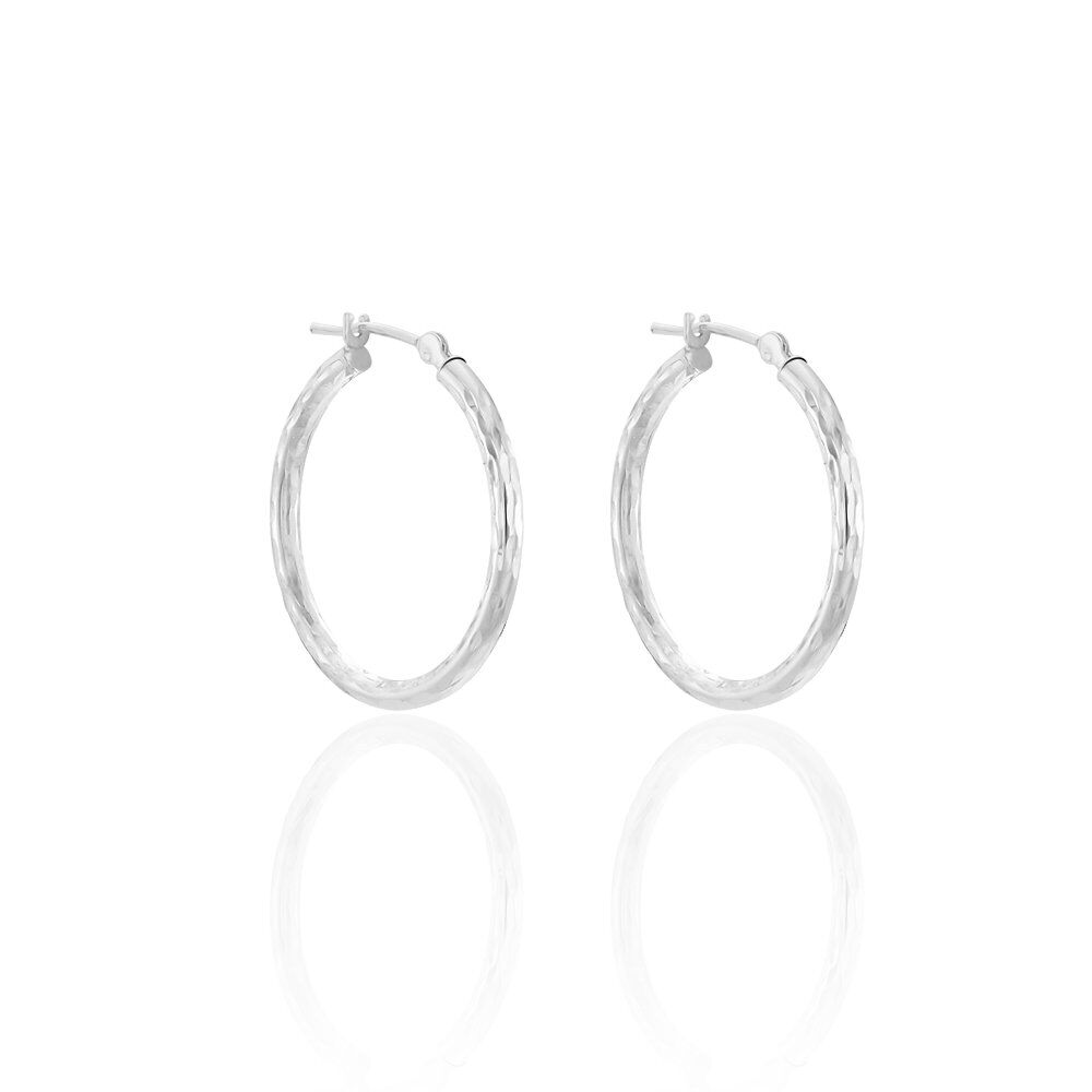 Créoles Cayla Or Blanc - Créoles Femme | Marc Orian
