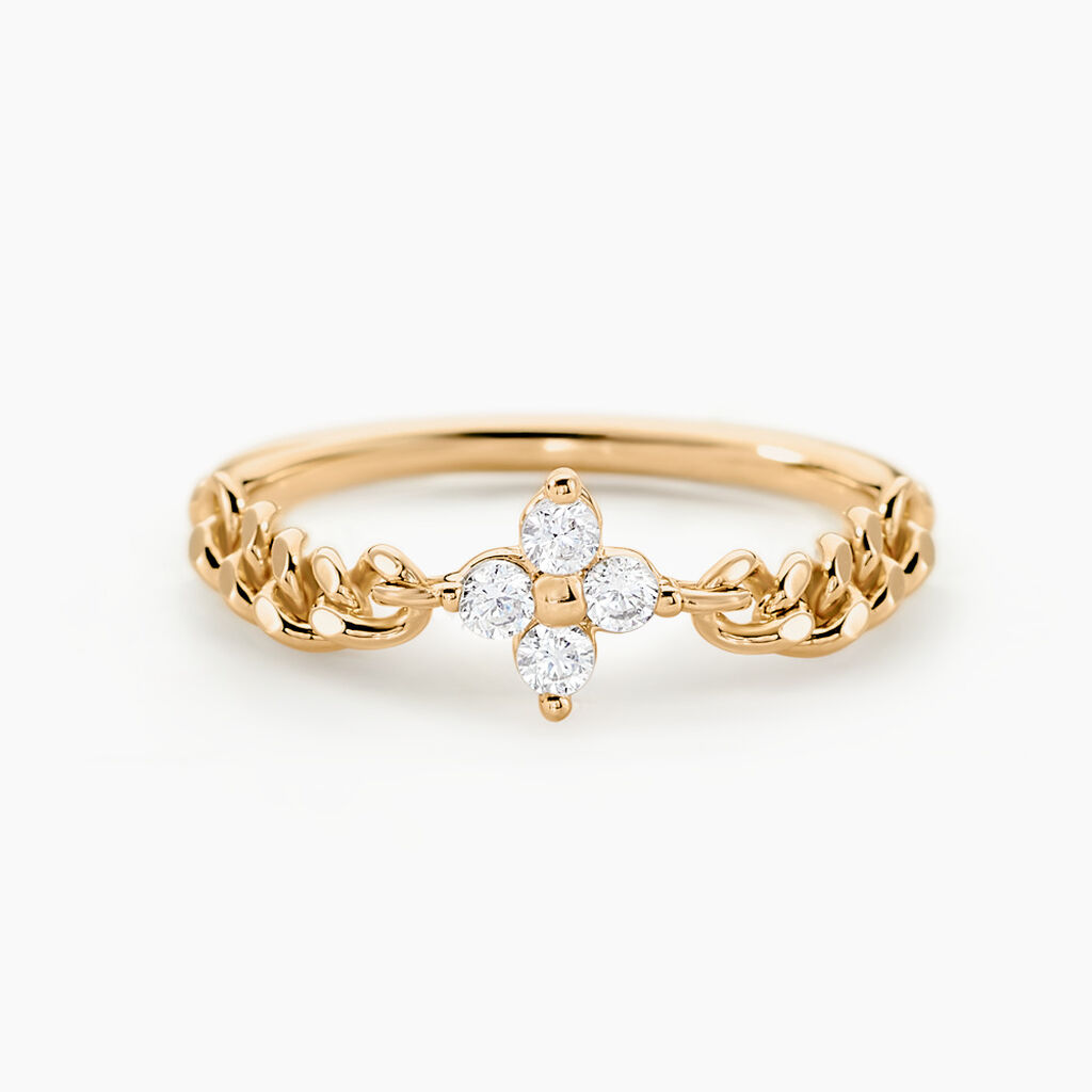 Bague Serenity Plaque Or Jaune Oxyde De Zirconium - Bijoux fantaisie Femme | Marc Orian