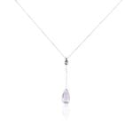 Collier Dennis Or Blanc Amethyste - Colliers avec pierres Femme | Marc Orian
