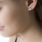 Boucles D'oreilles Puces Victoria Or Blanc Diamant - Puces Femme | Marc Orian