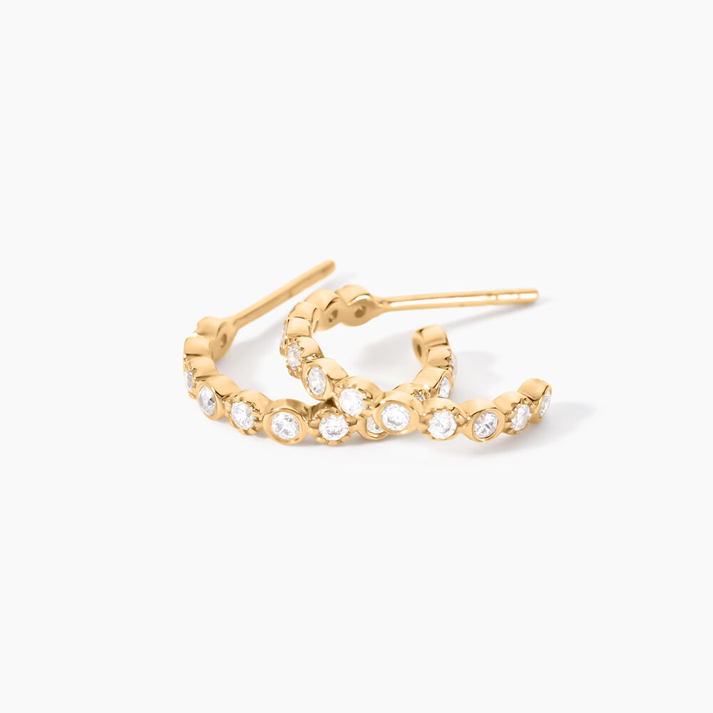 Cr&eacute;oles Halo Plaqu&eacute; Or Jaune Oxyde De Zirconium - Cr&eacute;oles Femme | Marc Orian