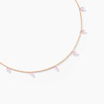 Collier Collie Argent Rose Oxyde De Zirconium - Colliers avec pierres Femme | Marc Orian