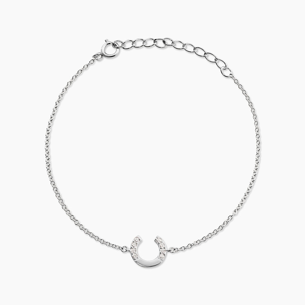 Bracelet Cyrine Argent Blanc Oxyde De Zirconium - Bracelets fantaisie Femme | Marc Orian