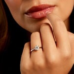 Bague Athena Platine Blanc Diamant - Solitaires Femme | Marc Orian