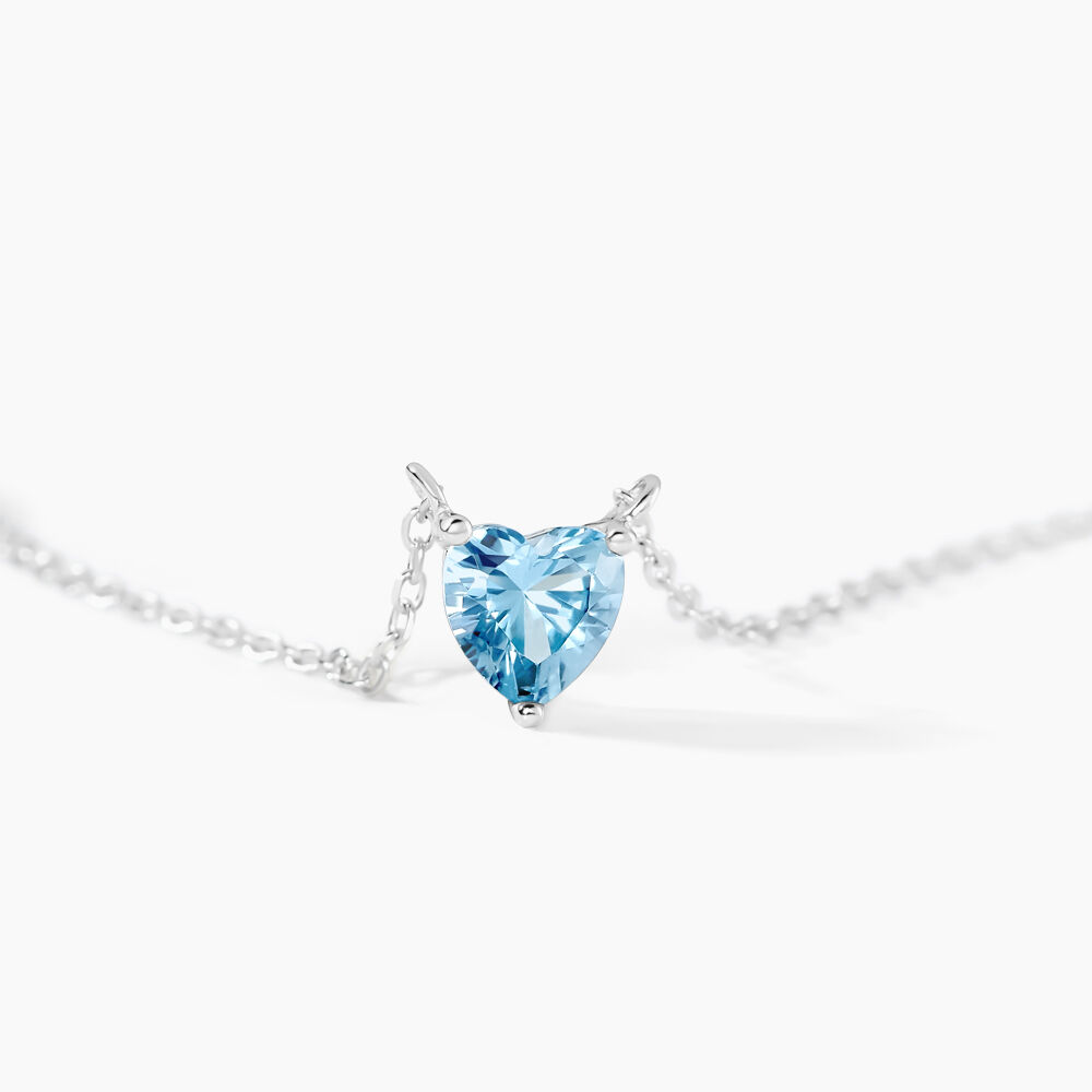 Collier Kelvyn Argent Blanc Oxyde De Zirconium - Colliers avec pierres Femme | Marc Orian