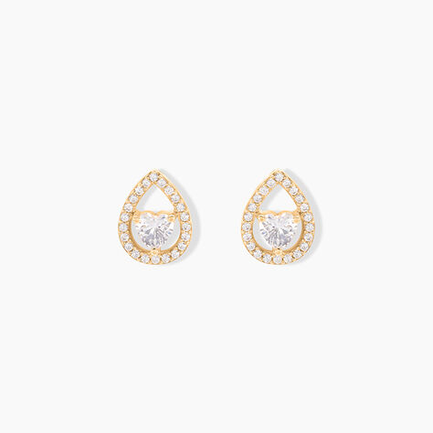 Boucles D'oreilles Puces Norig Plaqué Or Jaune Oxyde De Zirconium - Nouveautés Femme | Marc Orian