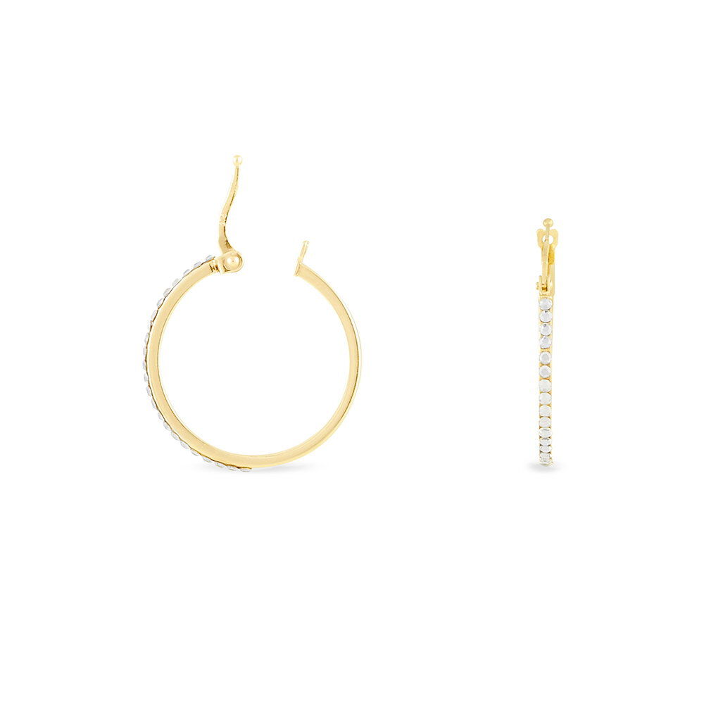 Créoles Sandrine Or Jaune Strass - Créoles Femme | Marc Orian