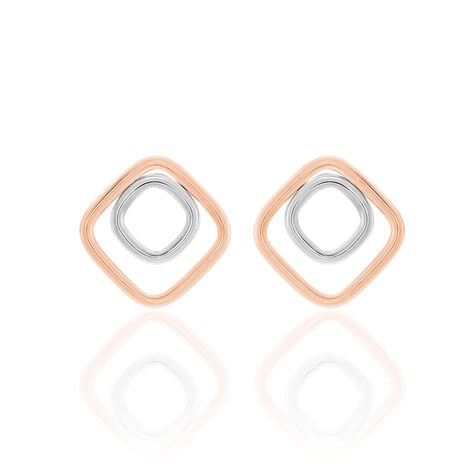 Boucles D'oreilles Pendantes Artahe Carree Or Bicolore - Pendantes Femme | Marc Orian