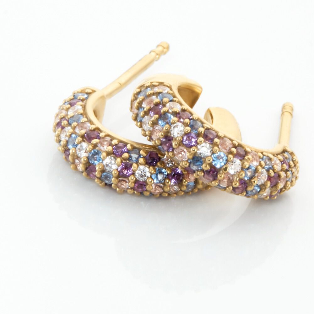 Cr&eacute;oles Plaqu&eacute; Or Jaune Julitta Topazes Oxydes De Zirconium - Cr&eacute;oles Femme | Marc Orian