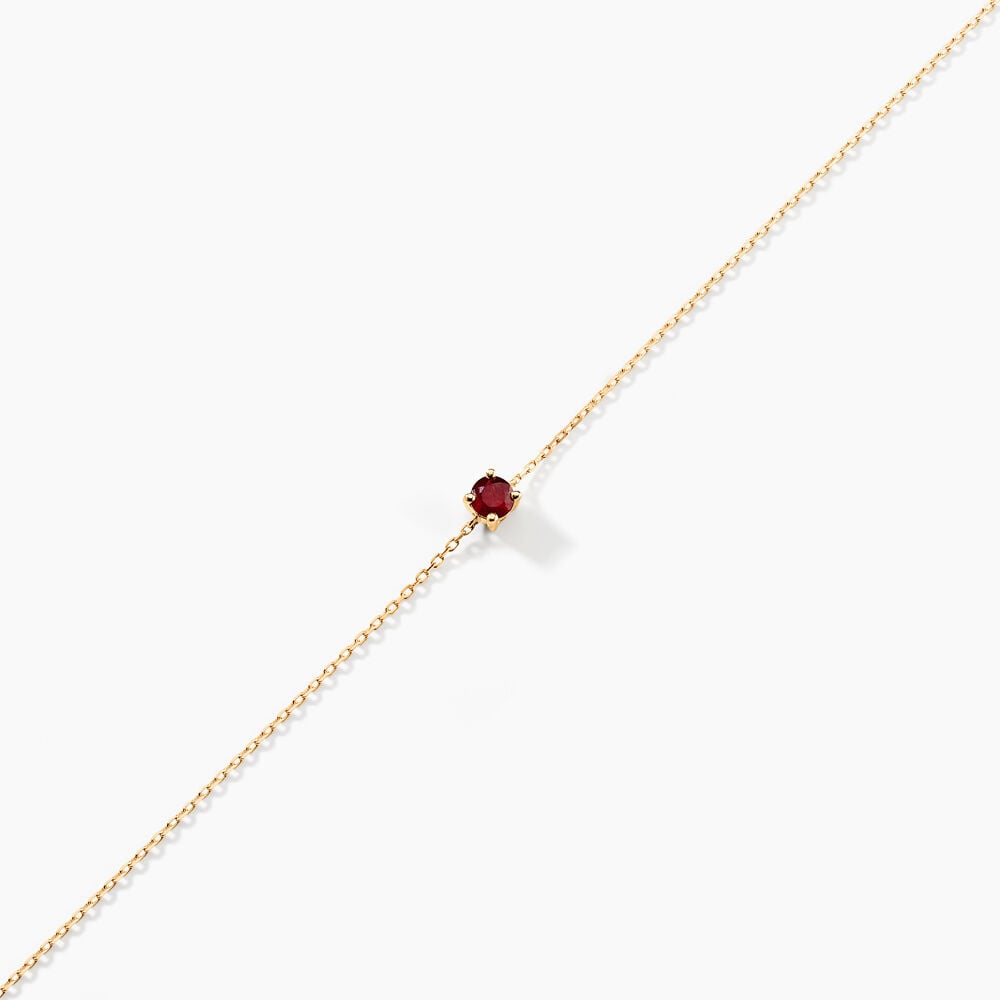 Bracelet Or Jaune Onora Rubis - Bracelets chaînes Femme | Marc Orian