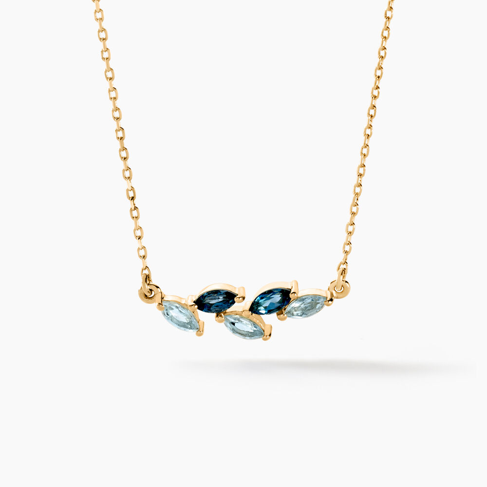 Collier Oc&eacute;an Or Jaune Topaze - Colliers avec pierres Femme | Marc Orian