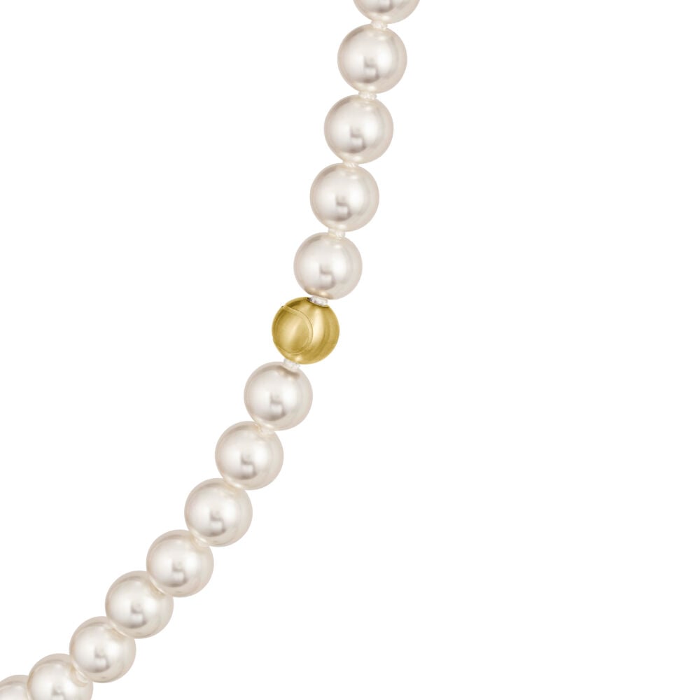 Collier Lacoste Matchpoint Acier Jaune Perle D'Imitation - Colliers avec pierres Unisex | Marc Orian