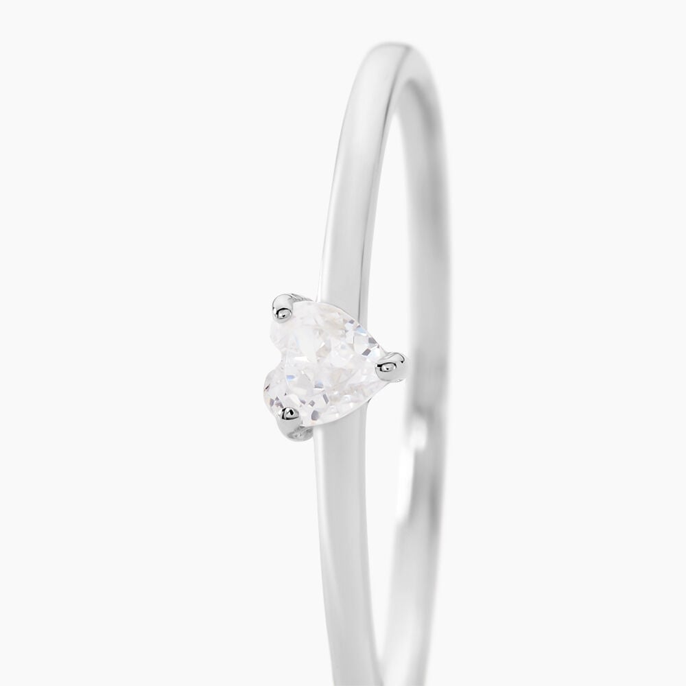 Bague Solitaire 1er Solitaire Argent Blanc Oxyde De Zirconium - Bijoux fantaisie Femme | Marc Orian