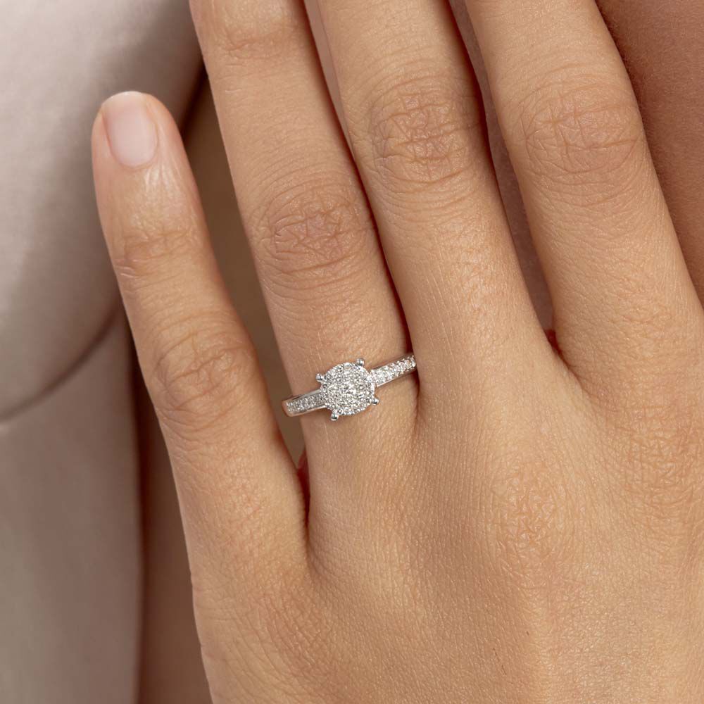 Bague Serena Or Blanc Diamant - Parures de mariage Femme | Marc Orian