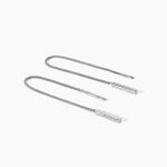 Boucles D'oreilles Pendantes Mila Argent Blanc - Pendantes Femme | Marc Orian