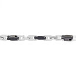 Bracelet Jourdan Homme Black Beal Acier Argente - Bracelets cha&icirc;nes Homme | Marc Orian