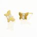 Boucles D'oreilles Puces Evaelle Papillon Or Jaune Oxyde De Zirconium - Puces Femme | Marc Orian