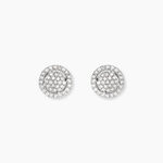 Boucles D'oreilles Puces Soleil D'hiver Or Blanc Diamant - Puces Femme | Marc Orian