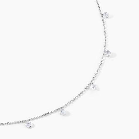 Collier Argent Collie Argent Blanc Oxyde - Colliers avec pierres Femme | Marc Orian